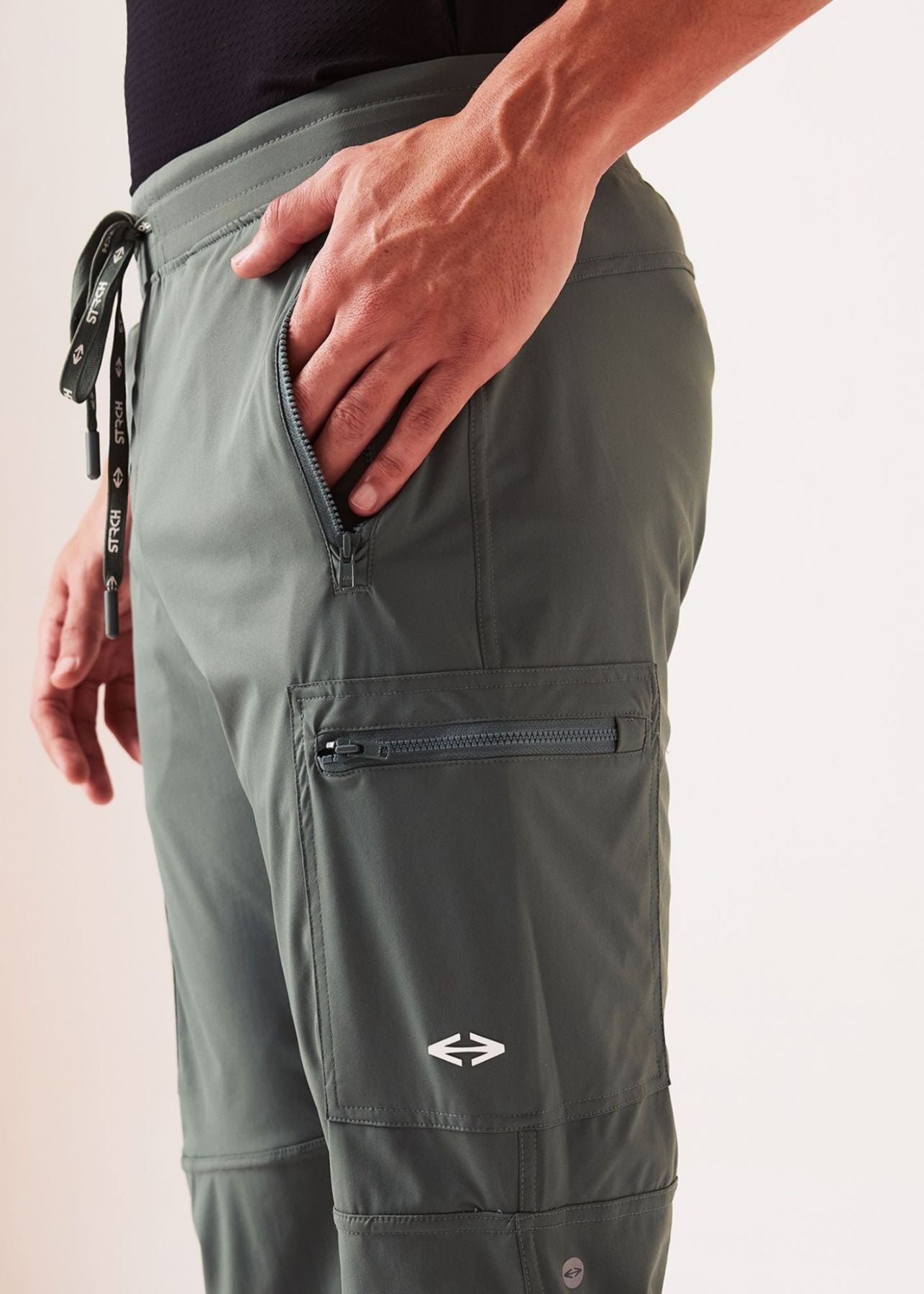 Mens Cargo Gym Joggers - Green