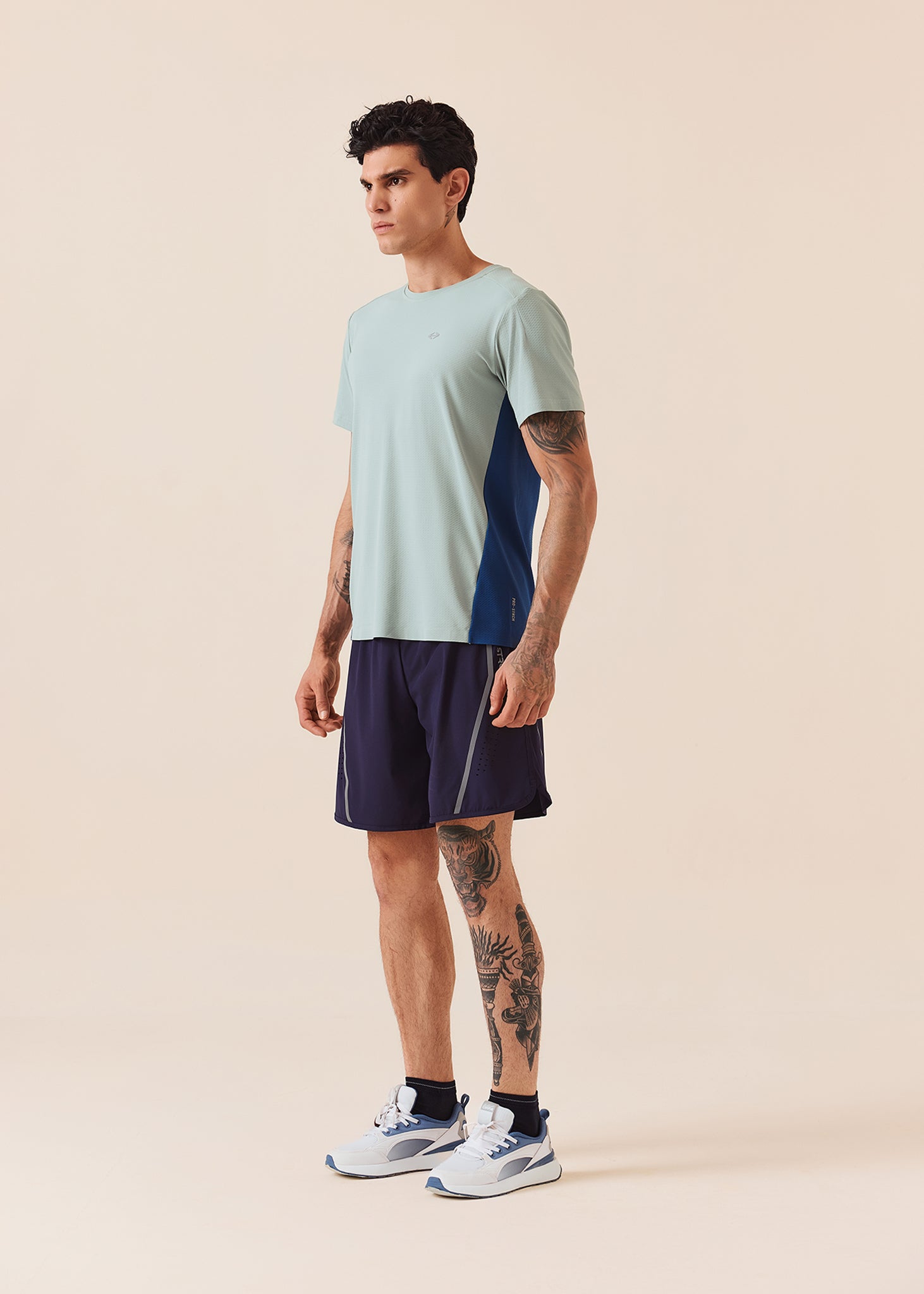 Mens Breathable Active Shorts - Midnight Blue - S