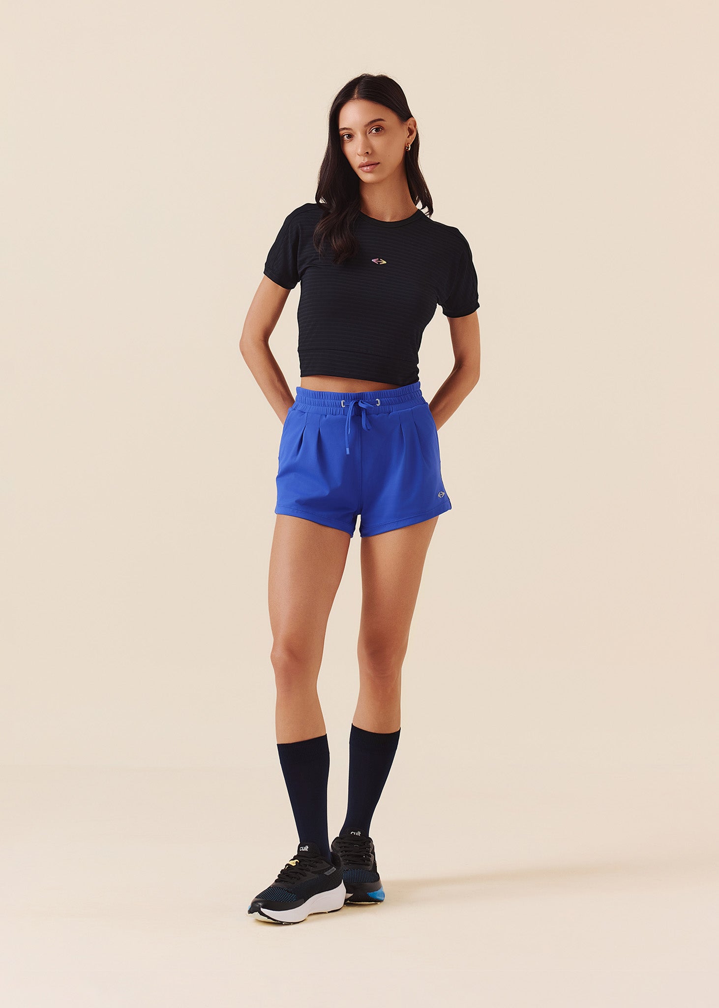 Womens Quick Dry Workout Top - Jet Black - L